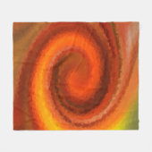 Couverture Polaire Abstrait tourbillon orange brun feu pri moderne (Devant (Horizontal))