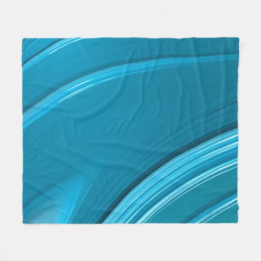Couverture Polaire Abstrait Turquoise bleu (Devant (Horizontal))
