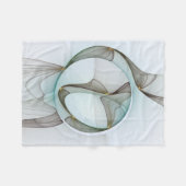 Couverture Polaire Abstrait Turquoise Brown Gold Elegance (Devant (Horizontal))