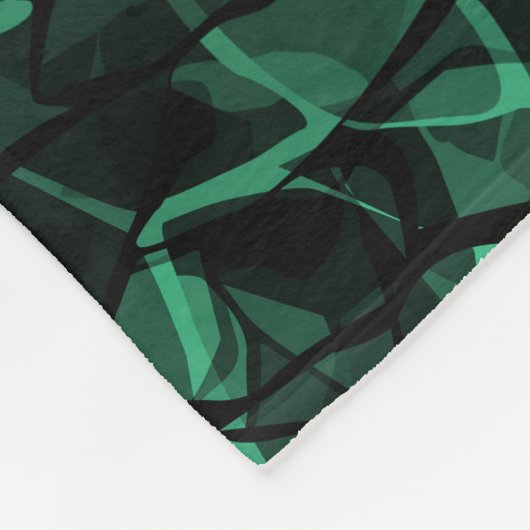 Couverture Polaire abstrait vert (Coin)