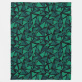 Couverture Polaire Abstrait vert émeraude polygonale motif jeter pil (Devant)