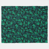 Couverture Polaire Abstrait vert émeraude polygonale motif jeter pil (Devant (Horizontal))