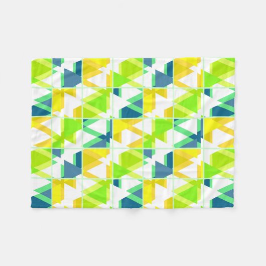Couverture Polaire Abstrait vert jaune (Devant (Horizontal))