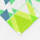 Couverture Polaire Abstrait vert jaune (Coin)