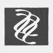 Couverture Polaire Abstraite ligne géométrique blanche moderne (Devant (Horizontal))