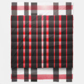 Couverture Polaire Abstraite Rouge Noir Plaid Collection moderne (Devant)