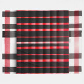 Couverture Polaire Abstraite Rouge Noir Plaid Collection moderne (Devant (Horizontal))