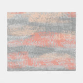 Couverture Polaire Abstraite teintes molles Corail Peach Grey (Devant (Horizontal))
