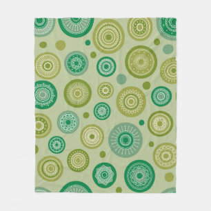 Couverture Polaire Abstraits ornements ronds sans couture motif vinta