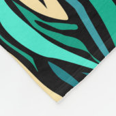 Couverture Polaire Abstraits patchs sans couture zèbre vert noir (Coin)