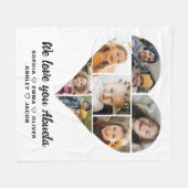 Couverture Polaire Abuela We Love you Heart Modern Photo Collage (Devant (Horizontal))