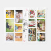 Couverture Polaire Abuela We Love You Personalized Hearts Modern (Devant (Horizontal))