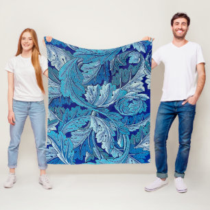 Couverture Polaire Acanthus Blue, William Morris