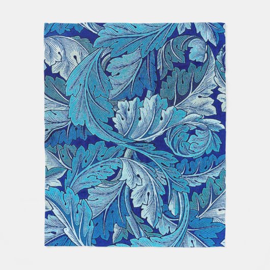 Couverture Polaire Acanthus Blue, William Morris (Devant)