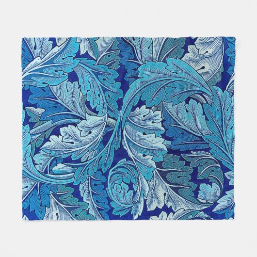 Couverture Polaire Acanthus Blue, William Morris (Devant (Horizontal))