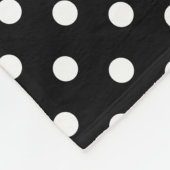 Couverture Polaire Accents Jaune Polkadot Blanc Et Noir (Coin)