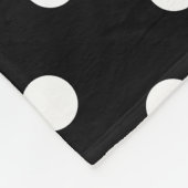 Couverture Polaire Accents Orange Polkadot Blanc Et Noir (Coin)