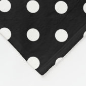 Couverture Polaire Accents Rouge Polkadot Blanc Et Noir (Coin)