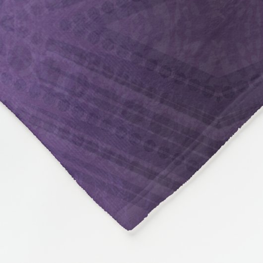 Couverture Polaire Acceptation | Motif Boho violet écectique (Coin)