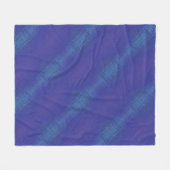 Couverture Polaire Acceptation | Motif de Blue Indigo Violet Shibori (Devant (Horizontal))