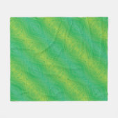 Couverture Polaire Acceptation | Motif de Shibori jaune bleu (Devant (Horizontal))