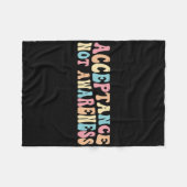 Couverture Polaire Acceptation Neurodiversité Autisme Neurodivergent (Devant (Horizontal))