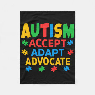 Couverture Polaire Accepter Adapt Advocate Sensibilisation sur l'auti