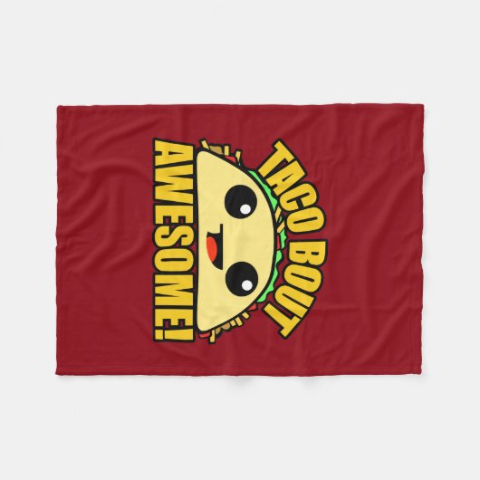 Couverture Polaire Accès de taco impressionnant (Devant (Horizontal))