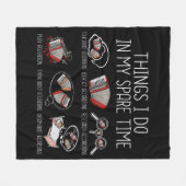 Couverture Polaire Accordéon Player Venin Men Folk Music Accordion (Devant (Horizontal))