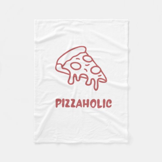 Couverture Polaire Accro à la pizza (Devant)
