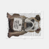 Couverture Polaire Accrocher un Bulldog (Devant (Horizontal))