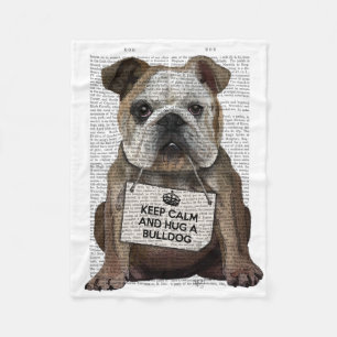 Couverture Polaire Accrocher un Bulldog