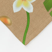 Couverture Polaire Accueil de grenouille au nom personnalisé tropical (Coin)