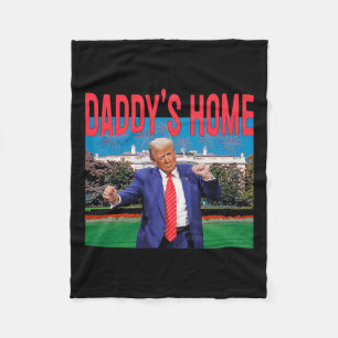 Couverture Polaire Accueil de papa Trump Pink Trump 2024 Prenez l'Amé