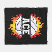 Couverture Polaire Ace Name Volley Player Boys Ball and Net Sport (Devant (Horizontal))