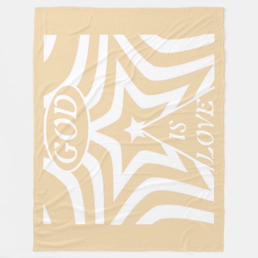Couverture Polaire Achempong God Is Love Star Creamy Sandstone (Devant)