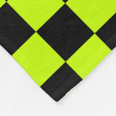 Couverture Polaire Acid green black checkerboard pattern (Coin)