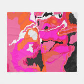 Couverture Polaire Acid Vivid Digital Psychedelic Bright Background.  (Devant (Horizontal))