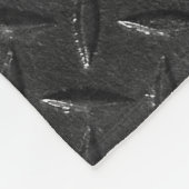 Couverture Polaire Acier noir, texture métallique floutée. (Coin)