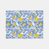 Couverture Polaire Acitrus d'été, boho, bohème, floral méditerranéen  (Devant (Horizontal))