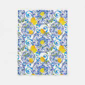 Couverture Polaire Acitrus d'été, boho, bohème, floral méditerranéen  (Devant)