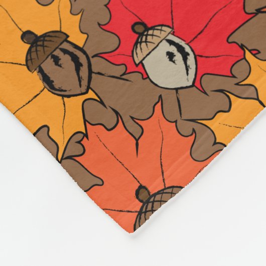 Couverture Polaire Acorns et feuille V (Coin)