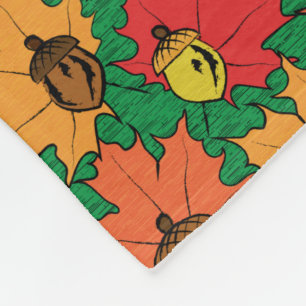 Couverture Polaire Acorns et feuille VI