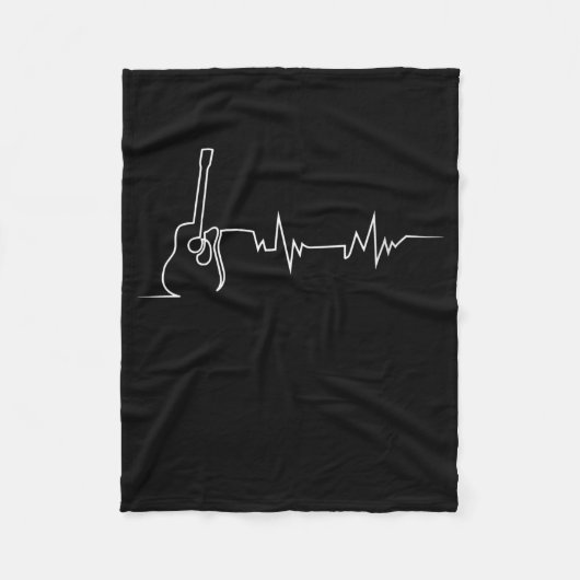 Couverture Polaire Acoustic Guitar Heartbeat (Devant)