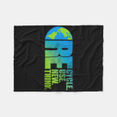 Couverture Polaire Activisme de l'environnement Recycler Réutiliser R (Devant (Horizontal))