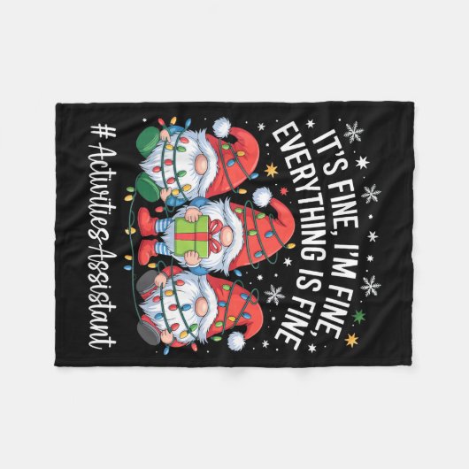 Couverture Polaire Activities Istant Gnome Everything Is Fine Christm (Devant (Horizontal))