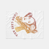 Couverture Polaire Ada Lovelace Dawn Gradient Code Like Ada (Devant (Horizontal))