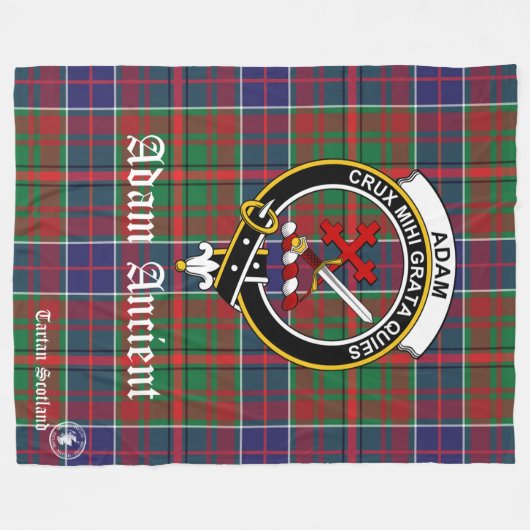 Couverture Polaire Adam Ancient Clan Tartan Scotland Fleece Blanket (Devant (Horizontal))