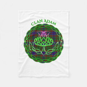 Couverture Polaire Adam Scottish Tartan Thistle Celtique