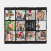 Couverture Polaire Adieu dur | Pet Memorial 11 Photo Collage (Devant (Horizontal))